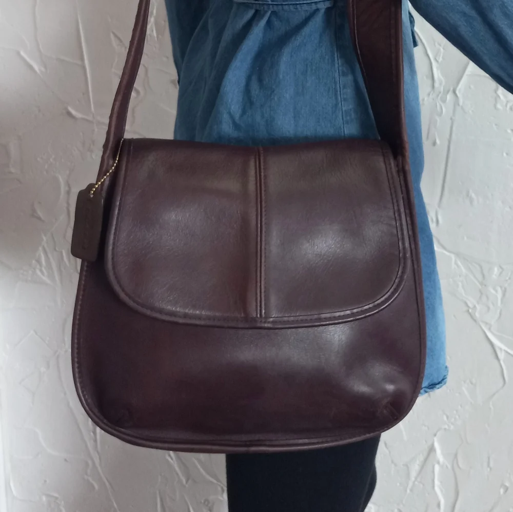 Coach Ergo Flap, No. 9034, 1998, Shoulder Bag In Mahogany Brown. - Picture 11 of 15